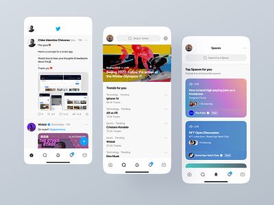 Twitter Redesign design mobile app ui ui design uidesign uiux ux uxdesign