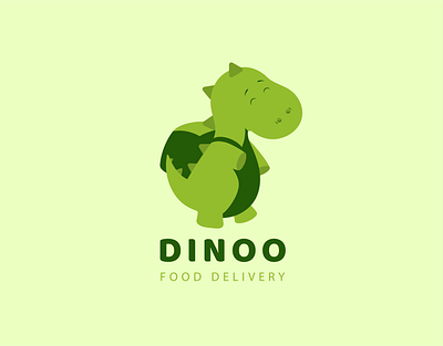 food delivery logo branding delivery design dino dinosour food graphic design identity illustration logo style