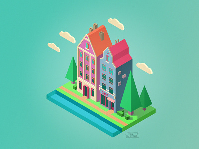 Cubes architecture vector