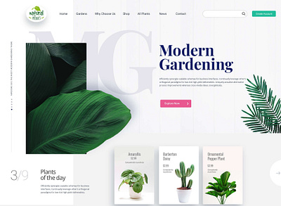 Gardening Website Design branding design gardening website web designer webdesign website design website designers