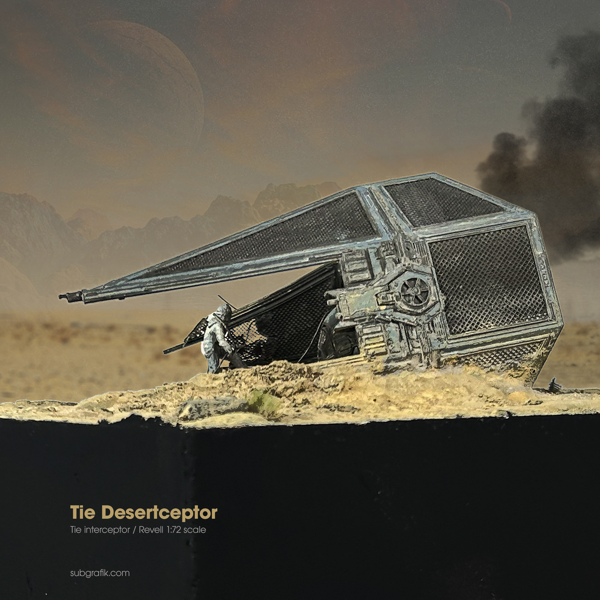 "Lost in the Sands of Time” 1:72 scale star wars vignette design handmade hobby quality