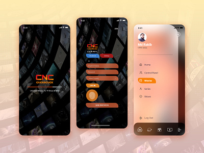 App UI Online TV design graphic design ui ux