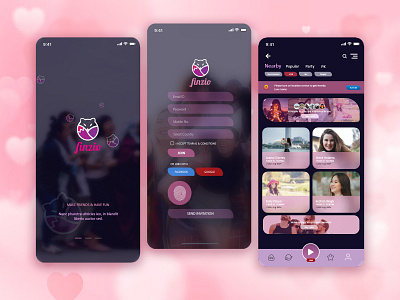 App Ui Social Streaming Finzio design graphic design ui ux