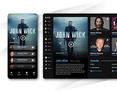 Movie App app appdesign design desktop graphic design layout mobile responsive ui uidesign