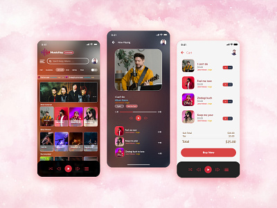 App UI Musickey design graphic design ui ux