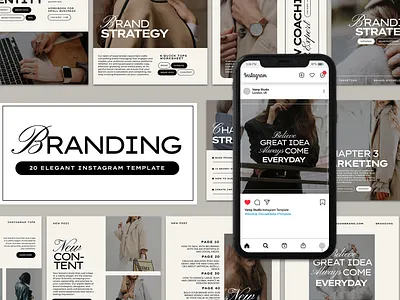 VAMP BRANDING IG POST TEMPLATE branding design graphic design social media design template template design ui