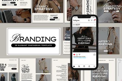 VAMP BRANDING IG POST TEMPLATE branding design graphic design social media design template template design ui