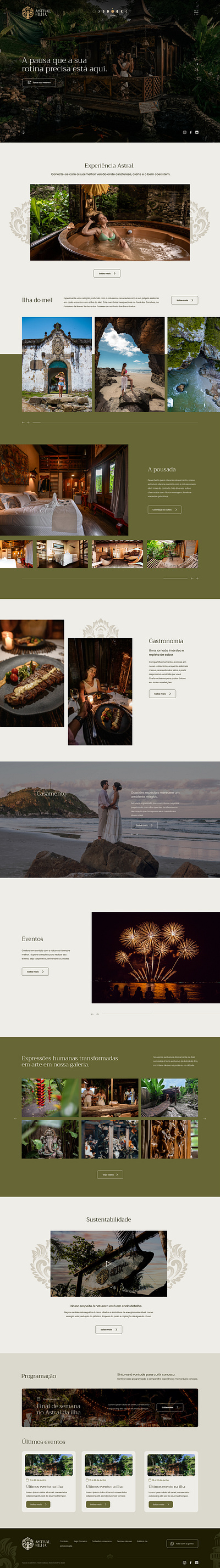 Astral da Ilha Website app design figma ui user interface ux web design