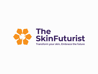 The Skin Futurist atom beauty brand identity branding care cosmetolog creative dermatology flower herbal logo logo identity logo type logodesign skin technology youth