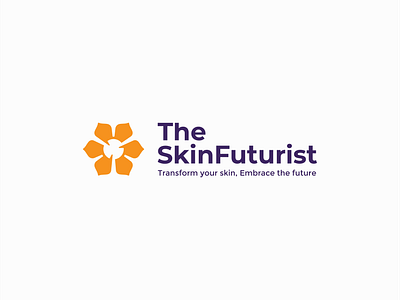 The Skin Futurist atom beauty brand identity branding care cosmetolog creative dermatology flower herbal logo logo identity logo type logodesign skin technology youth
