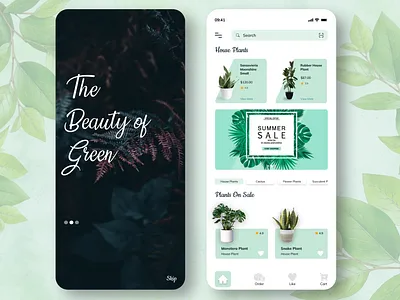 Plant House branding creativity design mobile application ui