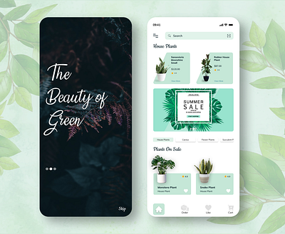 Plant House branding creativity design mobile application ui