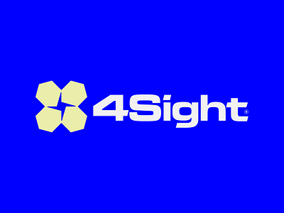 4Sight Logo - Yellow Colorway aperture foresight future health law enforcement medical prevention save lives
