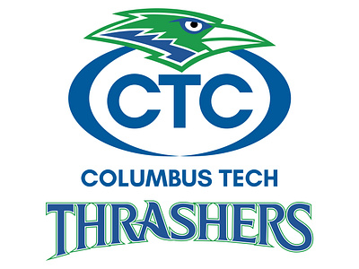 New Logo for Columbus Tech Thrashers columbus georgia columbus tech thrashers columbus technical college logo by blake andujar mascot logo thrashers logo