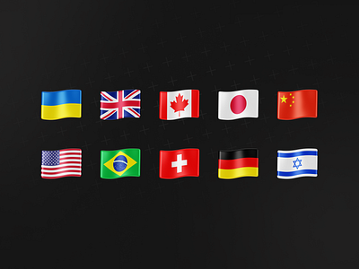 Country Flags: 3D Icons Pack 3d 3d icons countries flags free icons pack