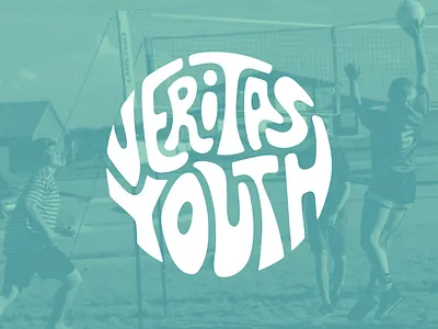 hand drawn circular logo 🔵 branding christian circle logo colorful design fun funky hand drawn lettering logo retro simple teal