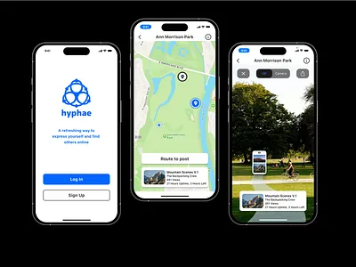 Hyphae (Social Media App) app branding graphic design logo ui ux