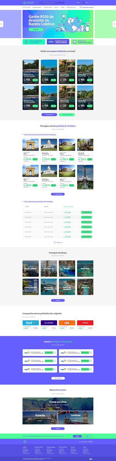 Descontos Fortaleza Website figma ui user interface ux web design