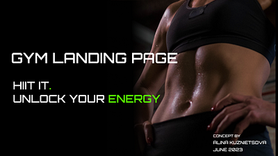 GYM Landing page branding design webdesign typography ui ux