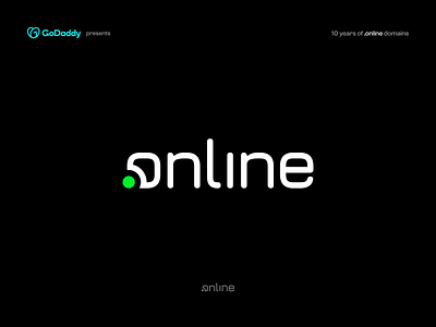 GoDaddy Presents 10 years of .Online branding design domain godaddy graphic design identity logo logo design marketing