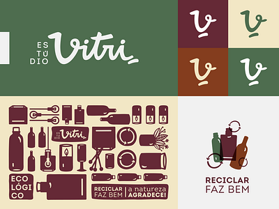 Estúdio Vitri branding brushes graphic design illustration logo pattern