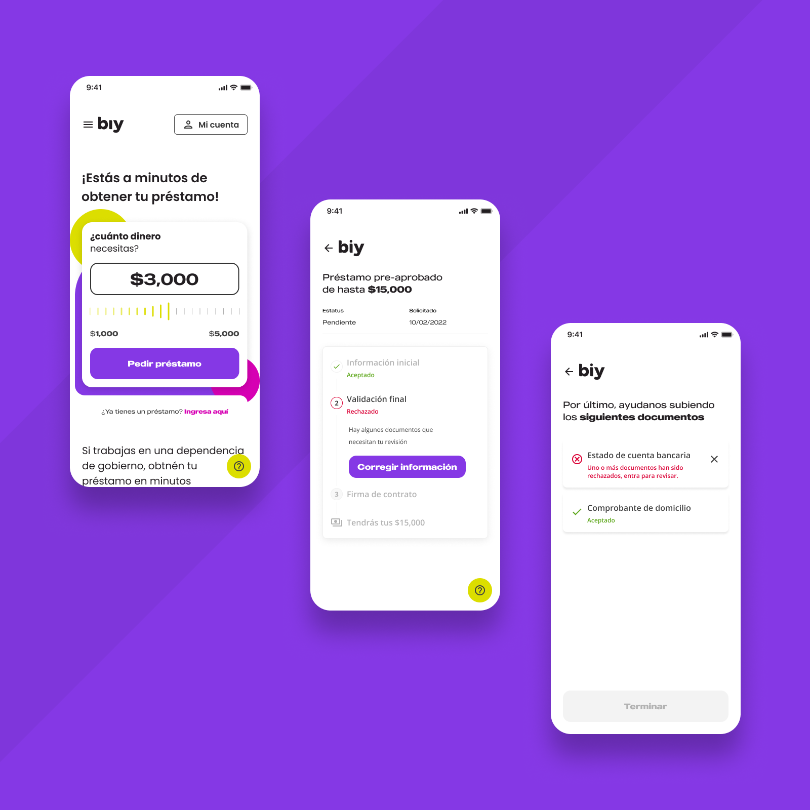 Lending app branding call to action checklist lending money payment process remaining stepper ui