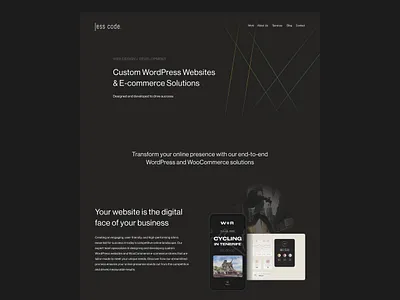 Less Code landing page design graphic design landing page ui ux web website