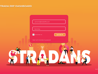 ERP Login Page app design graphic design illustration ui vector