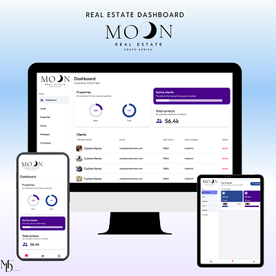 Real Estate CRM Dashboard development app crm dashboard graphic design real estate website