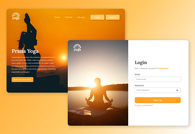 Yoga Services Website branding creativity design ui ux website