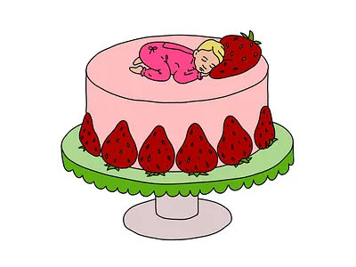 sweet cake book illustration illustration lettering