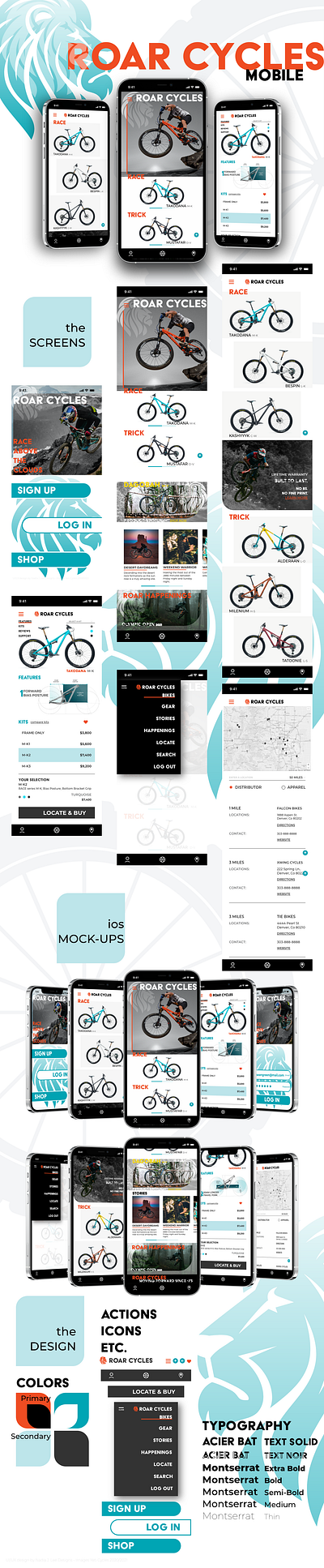 ROAR Cycles - App, eCommerce branding ecommerce graphic design logo product design ui ux xd