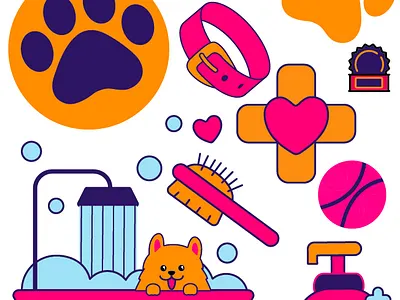 Иконки и стикеры для Лапок branding design graphic design illustration