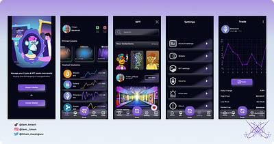 Crypto& NFT App UI app design graphic design ui