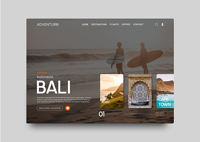 Adventuro - Web Site app design travel application ui ux web application