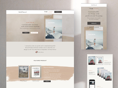 Still Novel design ecommerce landing page ui ux web