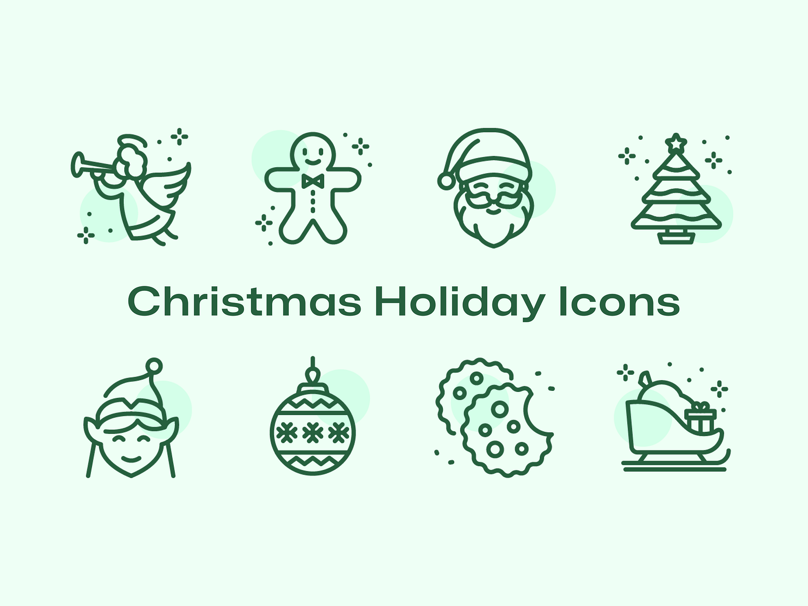 Christmas Holiday Icons by Rod Blackney on Dribbble