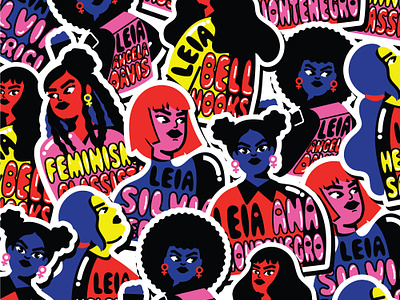 marxist feminism. 2d alternative ativism ativist bright color feminism flat girls illustration marx politics women