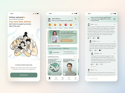 MindConnect App branding design graphic design illustration ui