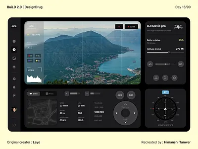 16/90 | DJI Mavic Pro interface design graphic design ui ux