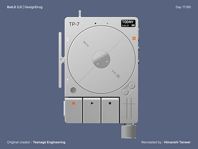 17/90 | TP-7 Field Recorder design graphic design ui