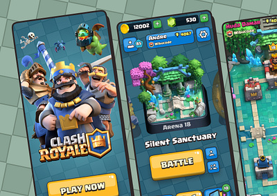 Clash Royale | Game Redesign app candystyle clashroyale design game mobile ui