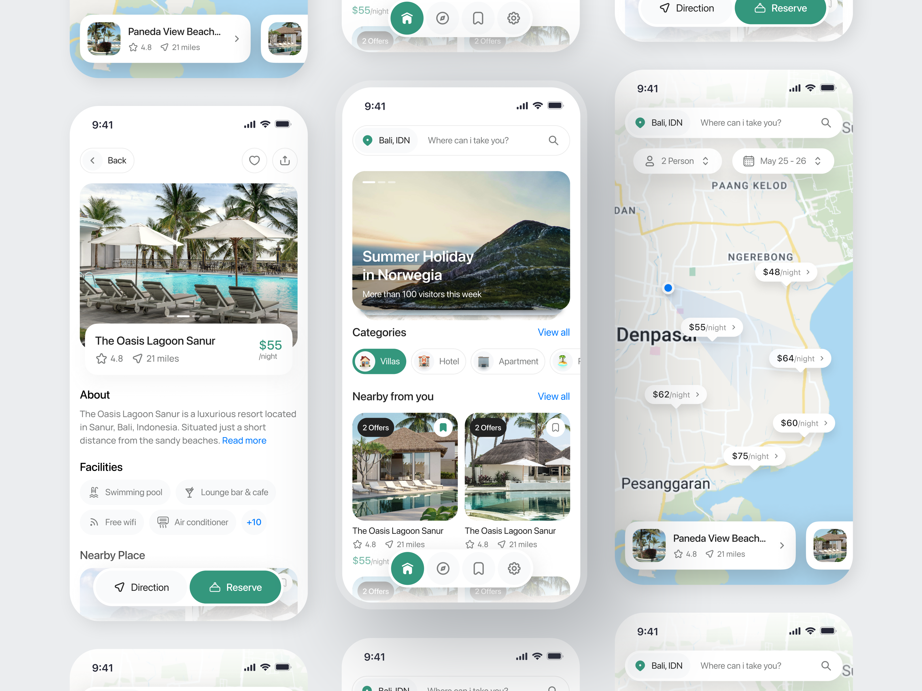 Lunora - Booking Hotel App app booking app bookings design hotel hotel booking hotel booking app mobile app mobile ui online book renting renting app reservation ticket travel travel app ui uiux vacation villa