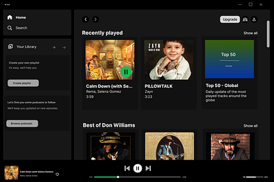 Hey,Just designed a spotify home screen replica in desktop mode. app design graphic design ui uiux userinterface userxperience ux