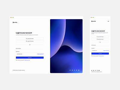 Vortex Login Page app branding design graphic design hero illustration landing page light light mode login login page logo minimal mockup onboard onboarding typography ui ux vector