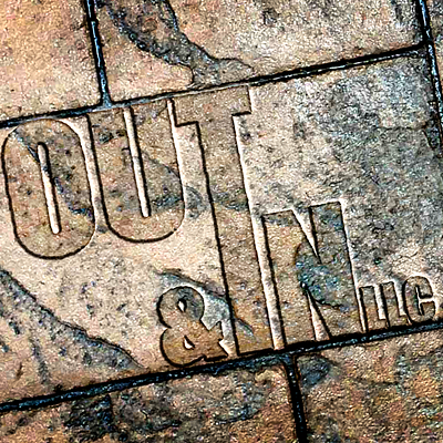 Out & In Concrete LLC Logo branding design graphic design logo