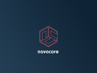 NovaCore Logo design illustrator logo