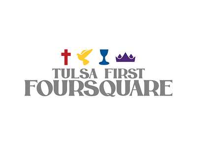 Tulsa First Foursquare Logo brand branding christian church design foursquare graphic design identity illustration logo oklahoma tulsa typography vector