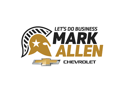 Mark Allen Chevrolet Logo brand branding car car dealership chevrolet chevy dealership design graphic design helmet identity illustration logo oklahoma tulsa typography vector
