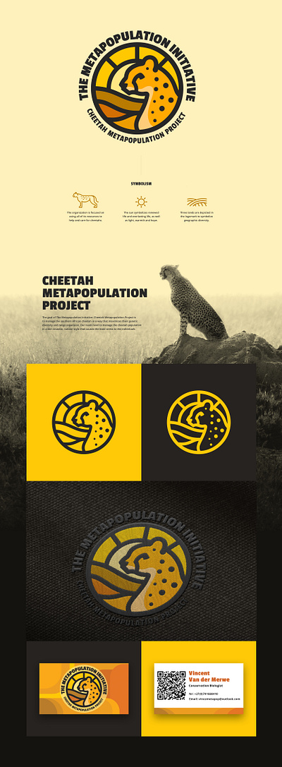 Logo for The Metapopulation Initiative cheetah identity logo metapopulation